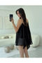 Black Strappy Blouse - 5090 - 2