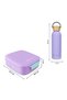 Mega Flex Bento Lunch Box 1864ml with Insulated Food Jar & Double Wall Stainless Steel Water Bottle 500ml – Purple - 9