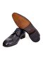 Black Color Lace-Up Genuine Leather Men's Shoes - 3