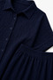 قميص جاكار منقوش مع ياقة وأزرار وبنطلون مقاس 6XL - 2