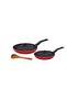 Marble Fry Pan Set with Turner, 22 cm + 26 cm - 2