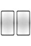 Ysf Shop Stainless Steel Rectangular Presentation Tray, Silver, 18X33 Cm, Flat, Tea Coffee Dessert Serving, 2 a