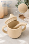 Silicone Cup with Straw Ecru - 2