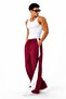Baggy Parachute Fabric Stopper Cuff Sweatpants Burgundy - 3