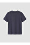 Xside Anthracite Crew Neck Printed Men's T-Shirt - 6