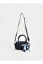 Leather-look women's shoulder bag with scarf detail - 2