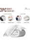 Pure 100% Cotton Double Duvet Cover 200x200 cm White, 400 Thread Count Sateen Weave Quilt Cover - 2