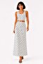 Polka Dot Strappy Crop & Skirt Set-White