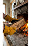 Leather Barbecue Gloves Heat Resistant 40 cm Long Bbq Oven Fireplace Camping Gloves Mustard Yellow - 3