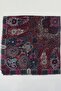 Women's Dusty Rose Petrol Green Paisley Patterned Flared Twill Scarf - 2