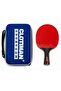 Clotiman Professional Table Tennis Racket – Carbon Body, Red & Black Rubber