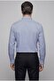 Dark Navy Regular Fit Cotton Pocketless Long Italian Collar Shirt - 2