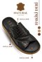 Genuine Leather Men's Slippers - Genuine Leather Men's Slippers with Soft Thick Sole 3D Black - 7