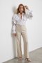 Women's White Layered Valon Lace Detailed Design Woven Shirt Alc-X15575 - 3