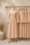 Hijab Halter Neck Daisy Salmon Flared Dress - 2