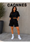 2-Piece Shorts for Women (Black-Grey) Summer Shorts Anti-Sweat - 3