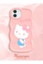 iPhone 11 Compatible Case Camera Protector Pink Silicone Couple Phone Case Kitty Pattern - 2