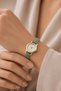 Leny Women's Wristwatch Green Thin Cord Gold Case White Dial Minimal Analog Elegant Casual Women's Watch - 5