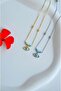 Nazar Eye Detailed Zircon Stone Anklet with Thin Chain Adjustable - 7