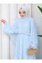 Flower-Patterned Lace Dress with Double Layered Veil and Gold Chain Belt.. 2 Pieces of Lace Poncho - 7