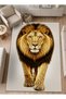 Sdtamor Lion Patterned Modern Woven Base Decorative Carpet Sdtamor2163 - 2