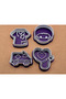 4-Piece Health-Themed Cookie Cutter Set Dough and Fondant Cutter - 2