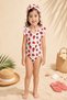New Season, Stylish Design Girls' Swimsuit with Ruffle Detail and Cross Straps - 3