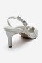 Armonia White Leather Women's Heeled Shoes with Tape Detail - 5