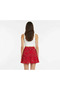 Women's Red Floral Patterned Skirt Look Flight Flight Mini Summer Shorts - 4