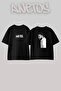 Dreake_5 Design Printed Unisex Oversize Black Tshirt
