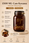 Amber Glass Jar with Locking Lid 1500 ml |   Airtight Silicone Sealed Storage Jar - 2
