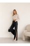 Women's Black High Waist Side Zipper Detailed Wide Leg Palazzo Jean Denim Jeans - 4
