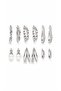 Women's Steel 12-Piece Premium Earrings