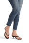 Duru Women's Comfortable Sole New Season Faux Leather Short Heeled Flip Flops - 4