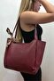 Women's Leather Minimalist Shoulder Bag, Classic Handbag - 3