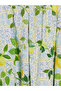 Elastic Waist Lemon Printed Pleated Skirt - 6