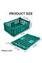 Foldable Storage Box 52L – Sturdy plastic, stackable, reinforced walls – Versatile storage for office, kitchen & garage – Pack of 2, green - 3