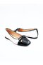 Women's genuine leather flat shoes white - 3