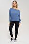 Women's One Shoulder Low Cut Casual Sweatshirt with Boat Neckline - 4