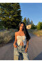 White Front Gathered Butterfly Crop Top