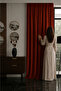Tile Blackout Non-Foldable Blackout Luxury Background Light Sun-Proof Curtain-One Piece-Projection - 4