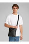 Men Black Solid Sling Bag - 2