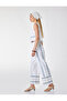 Cotton Ethnic Motif Detailed Embroidered Lace Straight Wide Leg Trousers