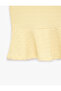Bürümcük Fabric Textured Short Sleeve Crew Neck Peplum T-Shirt - 5