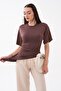 Women's Asymmetrical T-Shirt with Gathered Side Detail 260618 - - 2