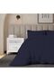 100% Cotton Double Duvet Cover Set 200x200 cm, Navy, Percale Quilt Cover with Button Closure - 3