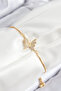 Brass Zircon Stone Butterfly Model Gold Color Elevator Women's Bracelet