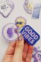 Purple Color Themed Hologram Stickers 21 Pieces Sticker Pack Waterproof Laptop Thermos Phone Sticker Set - 7