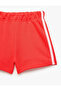 Elastic Waist Cotton Blended Basic Shorts - 3