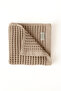 Waffle Hand and Face Towel Set of 4 50X70 cm 100% Cotton Quick Drying Brown - 4